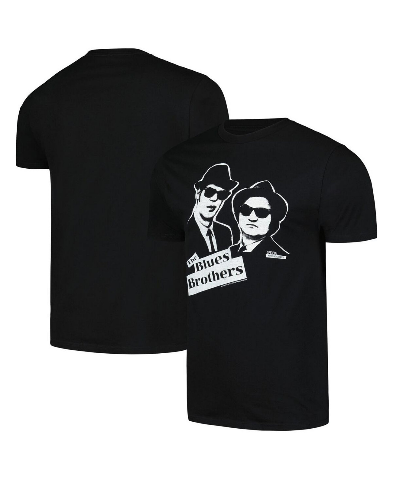 Футболка с графикой Blues Brothers для мужчин и женщин из 100% хлопка, черная American Classics