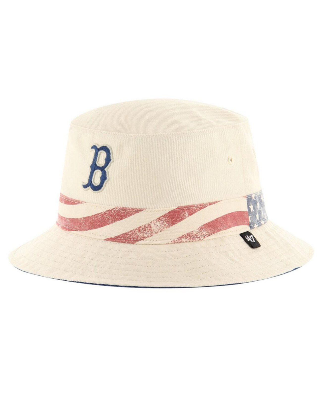 Бейсболка-бакет с вышивкой Boston Red Sox, цвета хаки, 100% хлопок '47 Brand