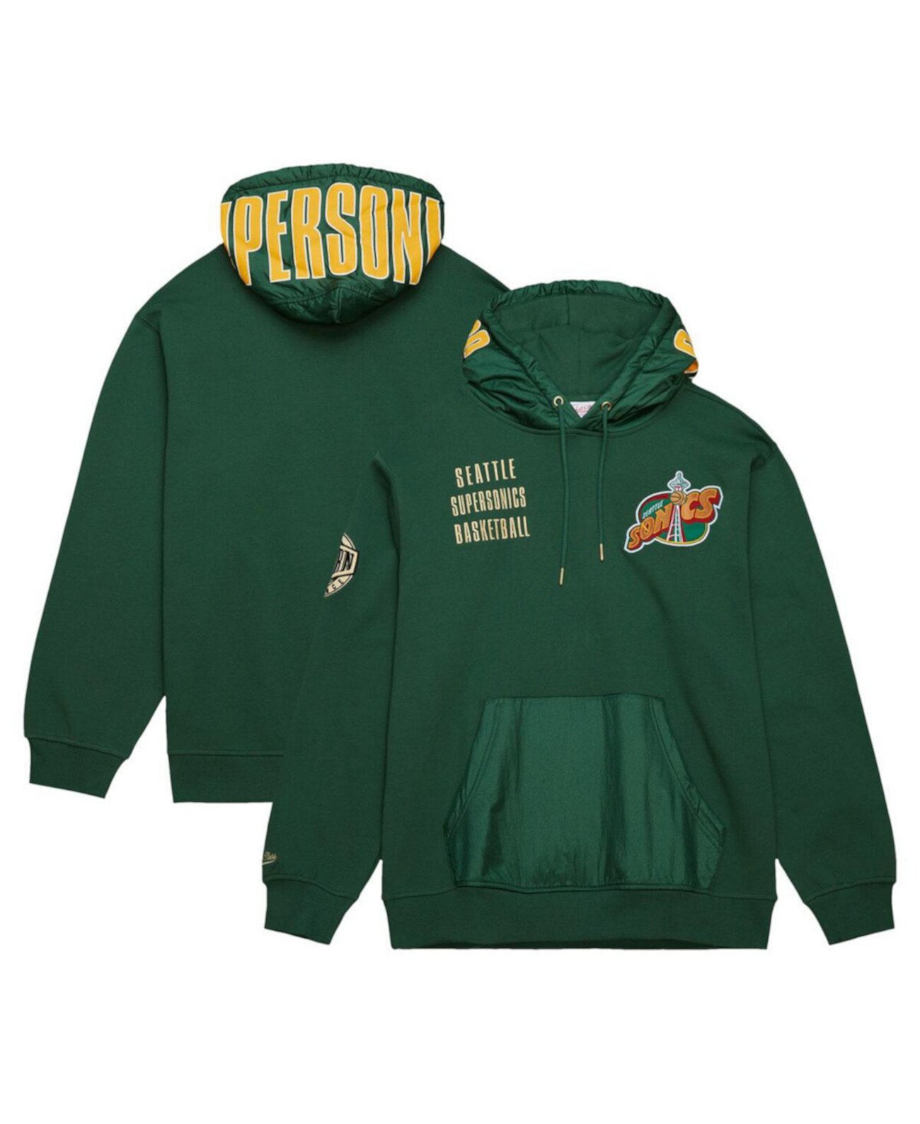 Мужское Худи Mitchell & Ness OG 2.0 с логотипом Seattle SuperSonics Mitchell & Ness