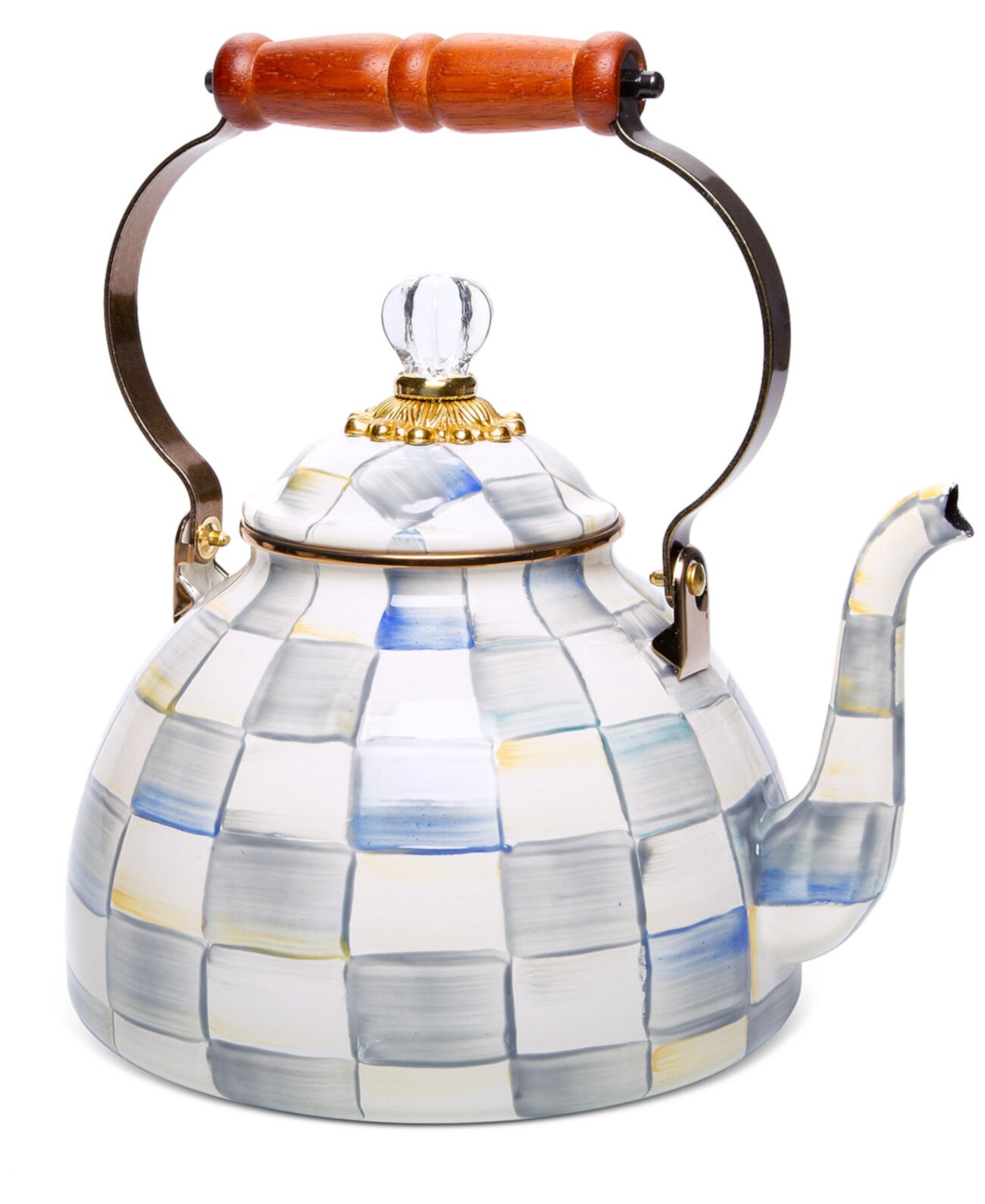 Sterling Check 3-Qt. Tea Kettle MacKenzie-Childs