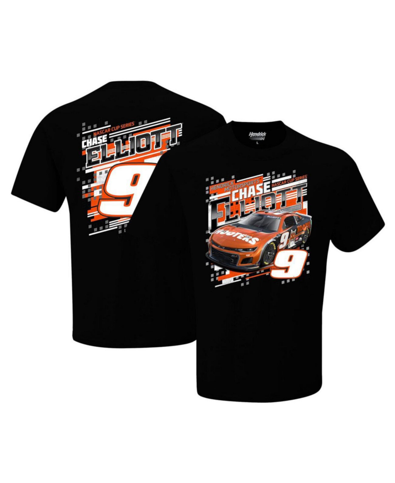 Мужская Джерси Hendrick Motorsports Team Collection Черная Футболка Chase Elliott Hooters Draft Hendrick Motorsports Team Collection