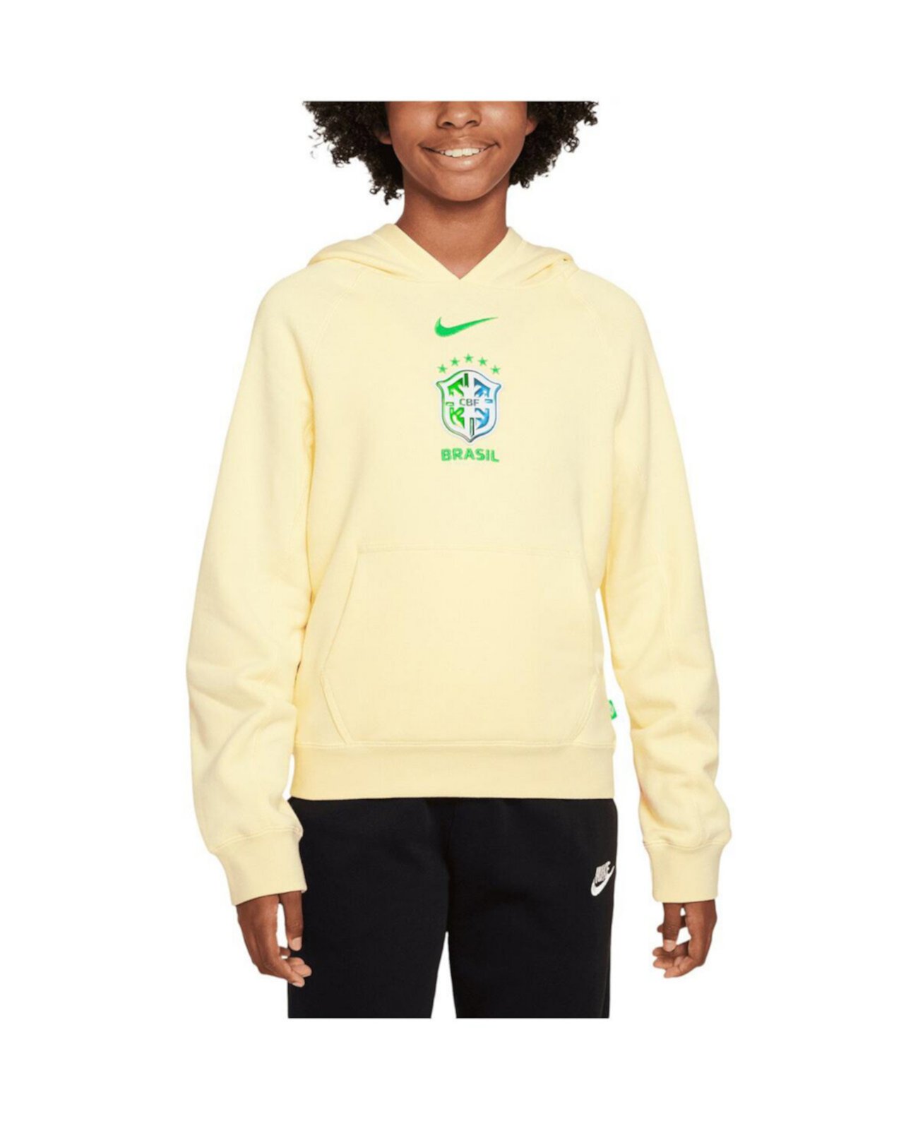 Детские худи Nike Yellow Brazil National Team Air Pullover Nike