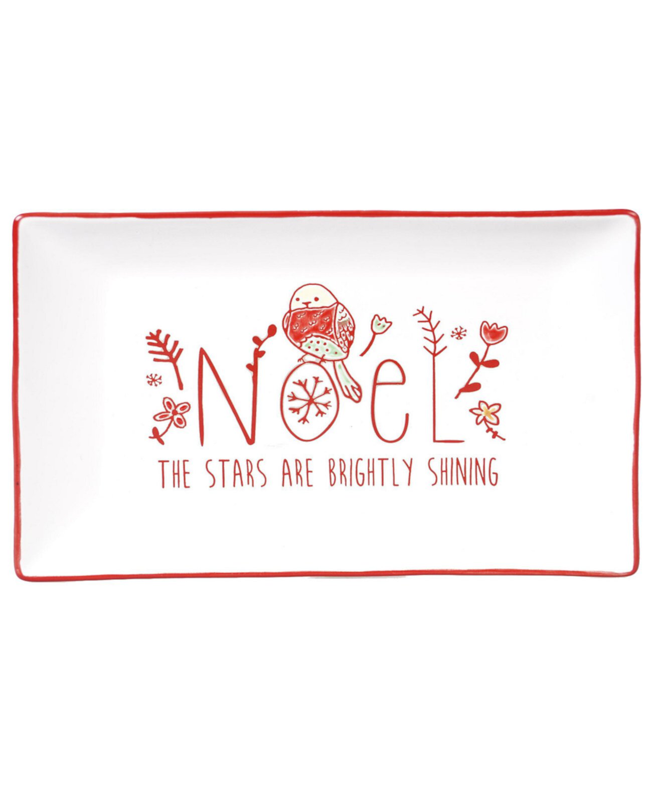 Holiday Greetings Rectangular Platter Certified International