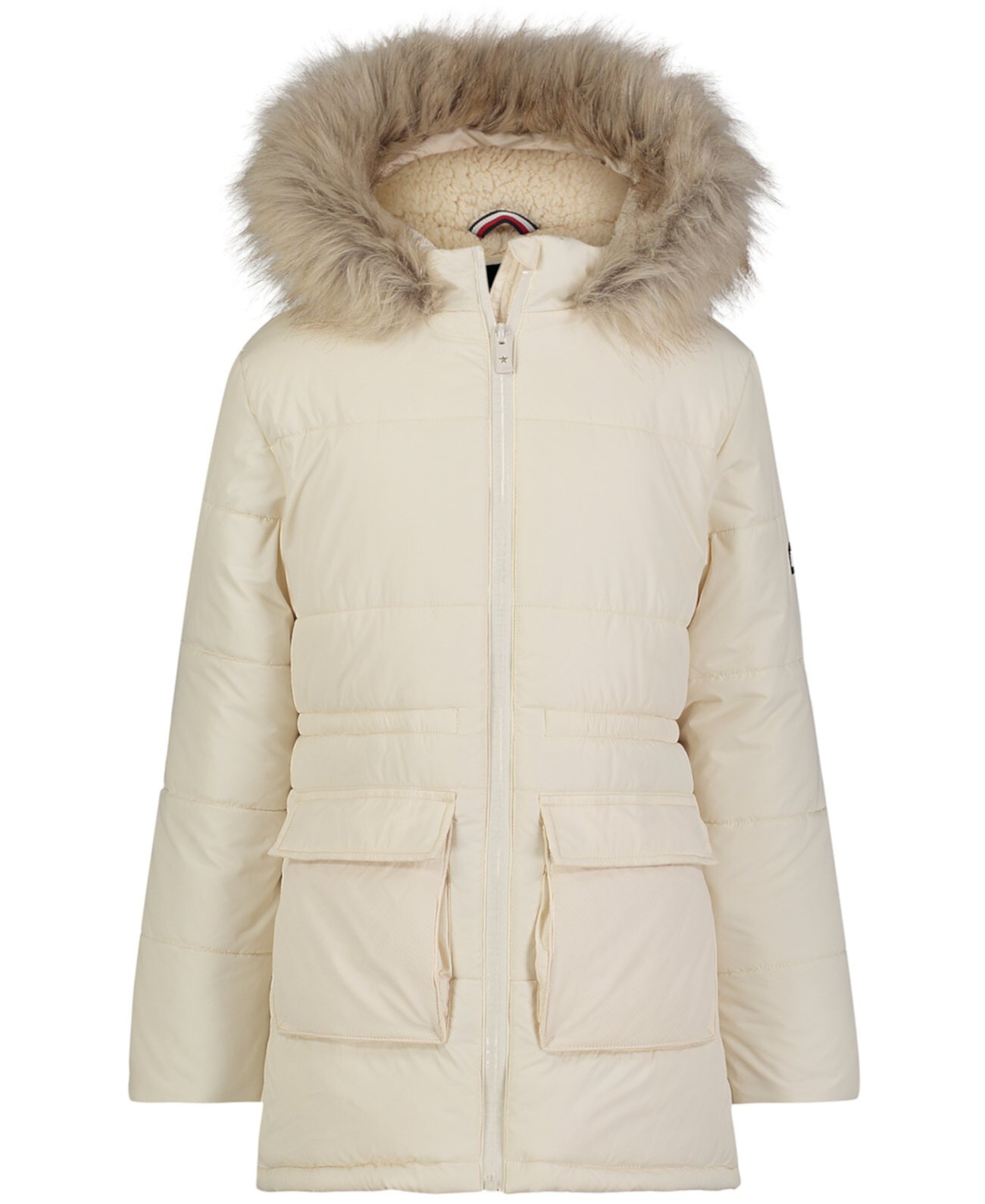 Детские Пуховики Tommy Hilfiger Big Girls Patch Pocket Anorak Puffer Tommy Hilfiger