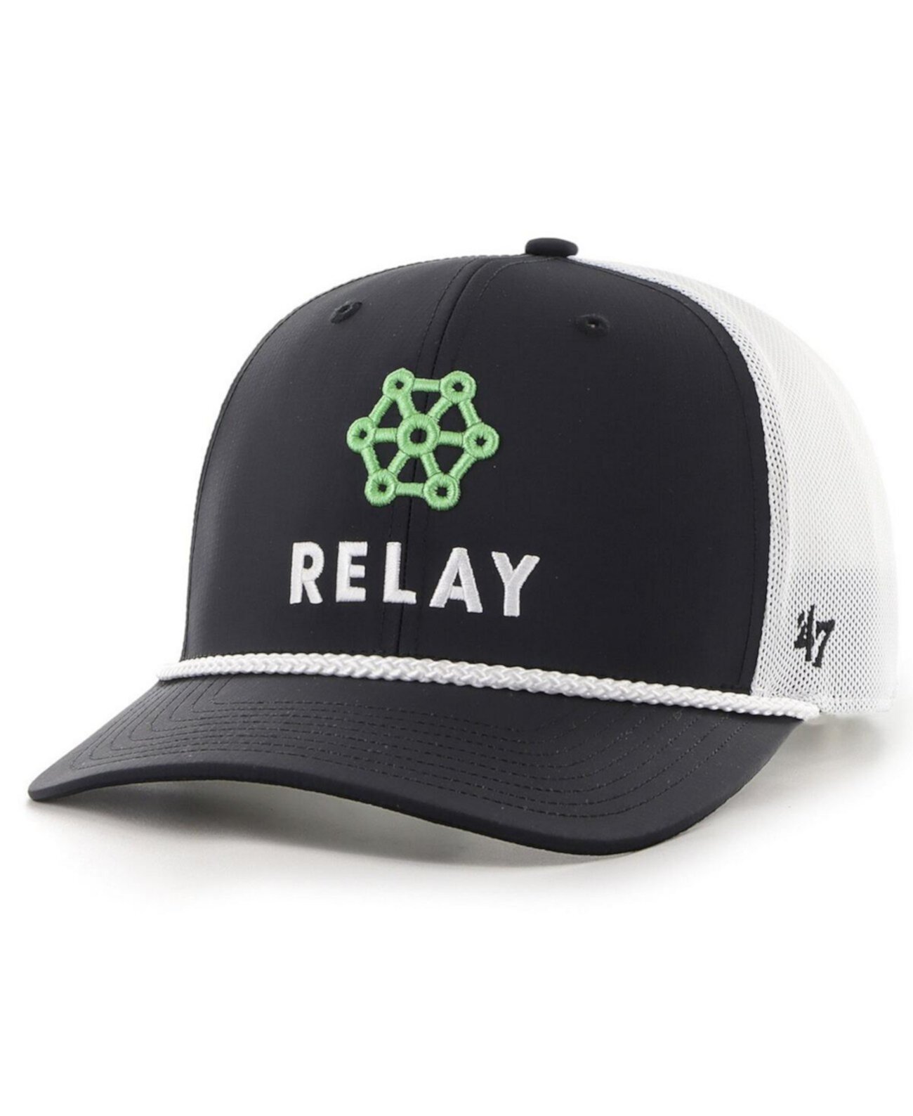 Бейсболка '47 Brand Men's Black William Byron Relay Refuel Trucker Adjustable Hat '47 Brand