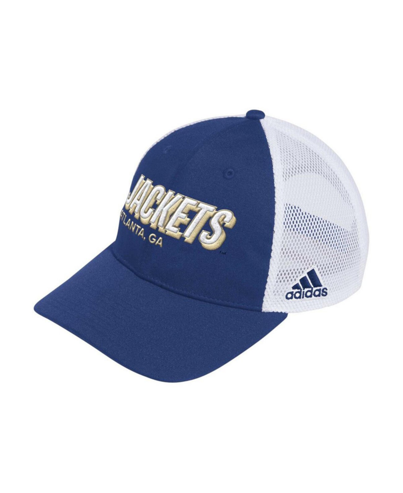 Бейсболка Adidas Men’s Navy Georgia Tech Yellow Jackets Mascot Block Letter Slouch Trucker Adidas