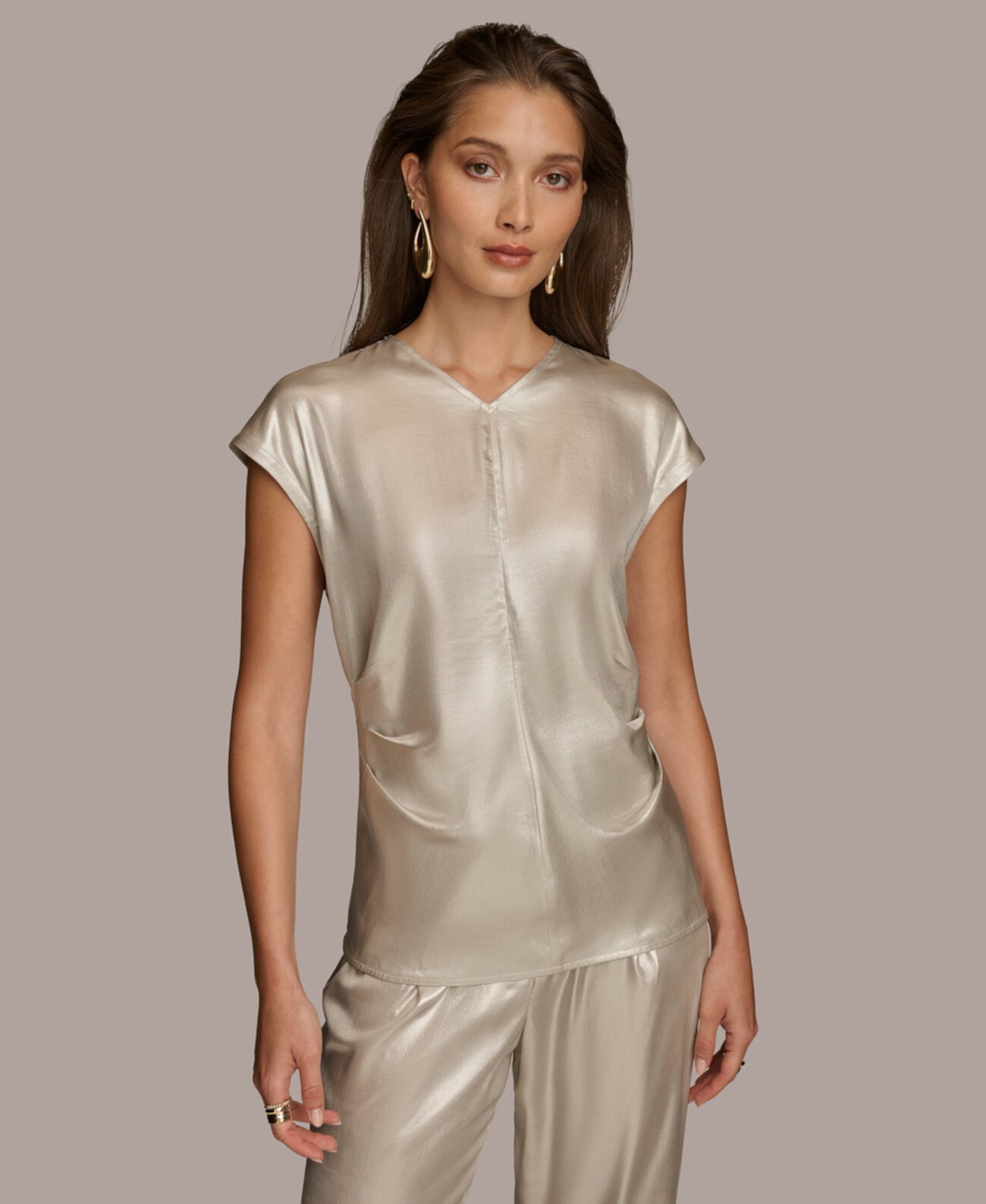 Женская Блузка Donna Karan Metallic Donna Karan New York