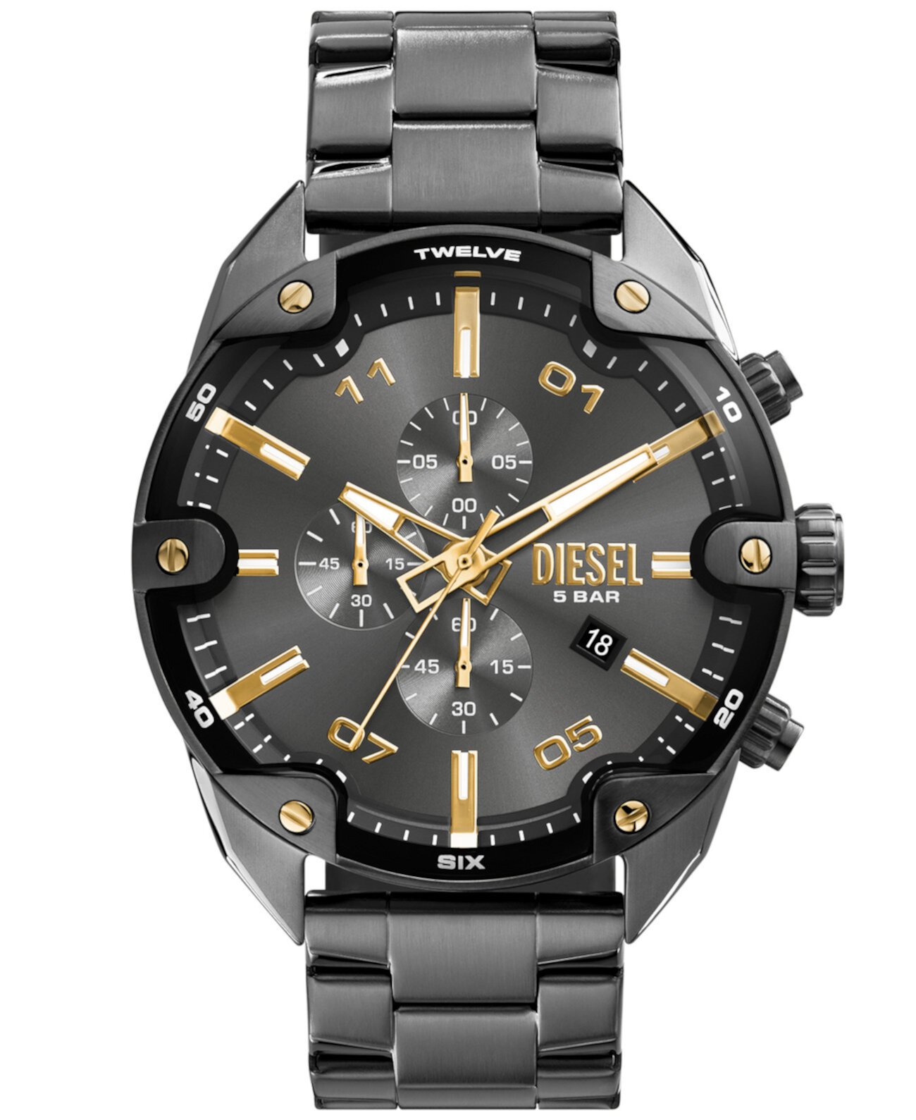 Смарт часы Diesel Men's Spiked Quartz Chronograph 49mm Diesel