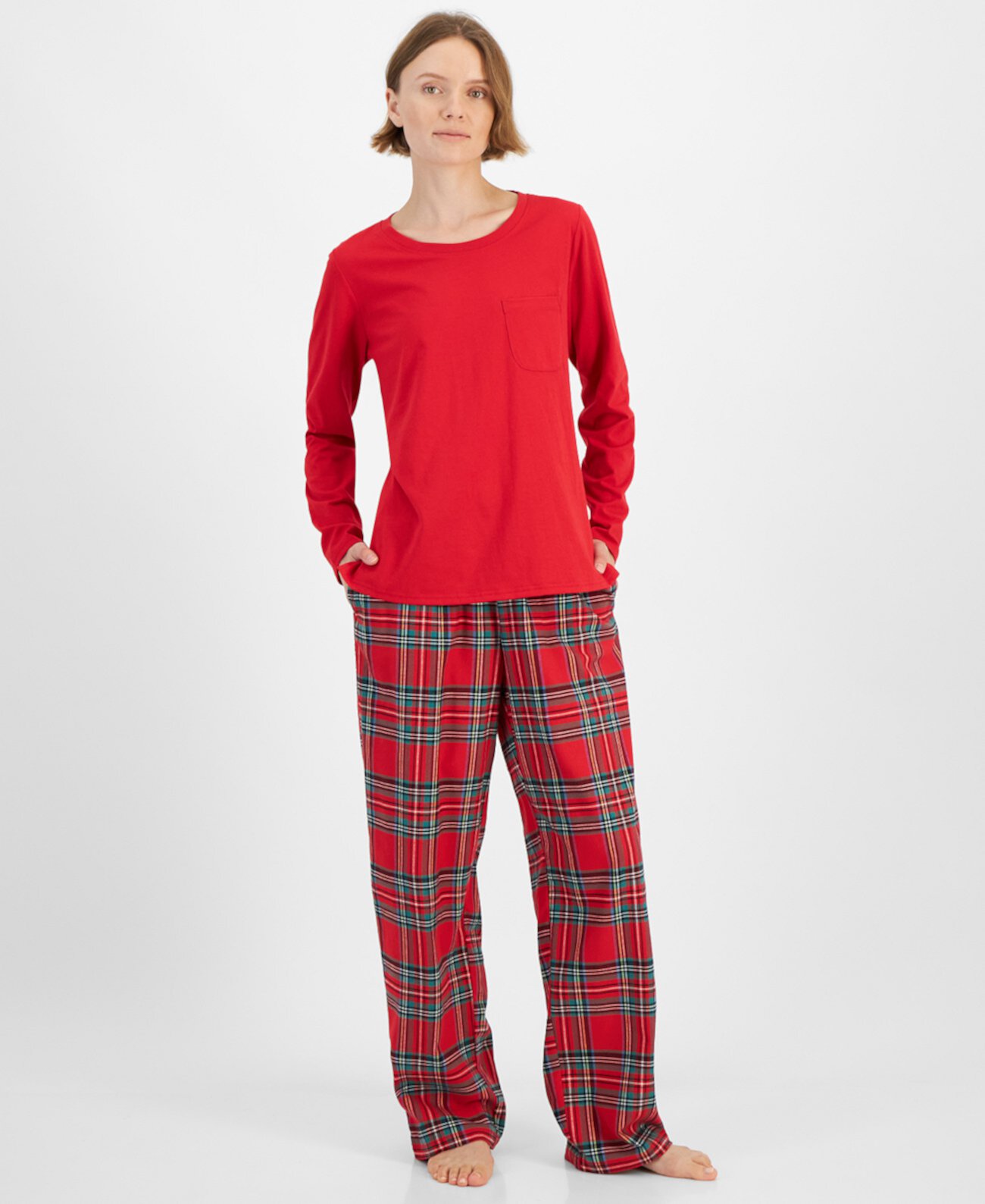 Женские Пижамы Family Pajamas Brinkley в клетку из хлопка Holiday Lane