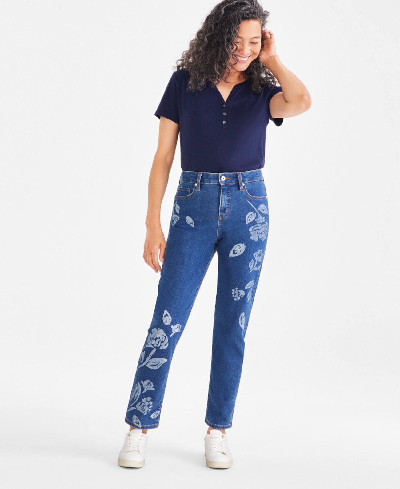 Women's High Rise Straight-Leg Jeans, Regular, Short and Long Lengths, Created for Macy's Style & Co