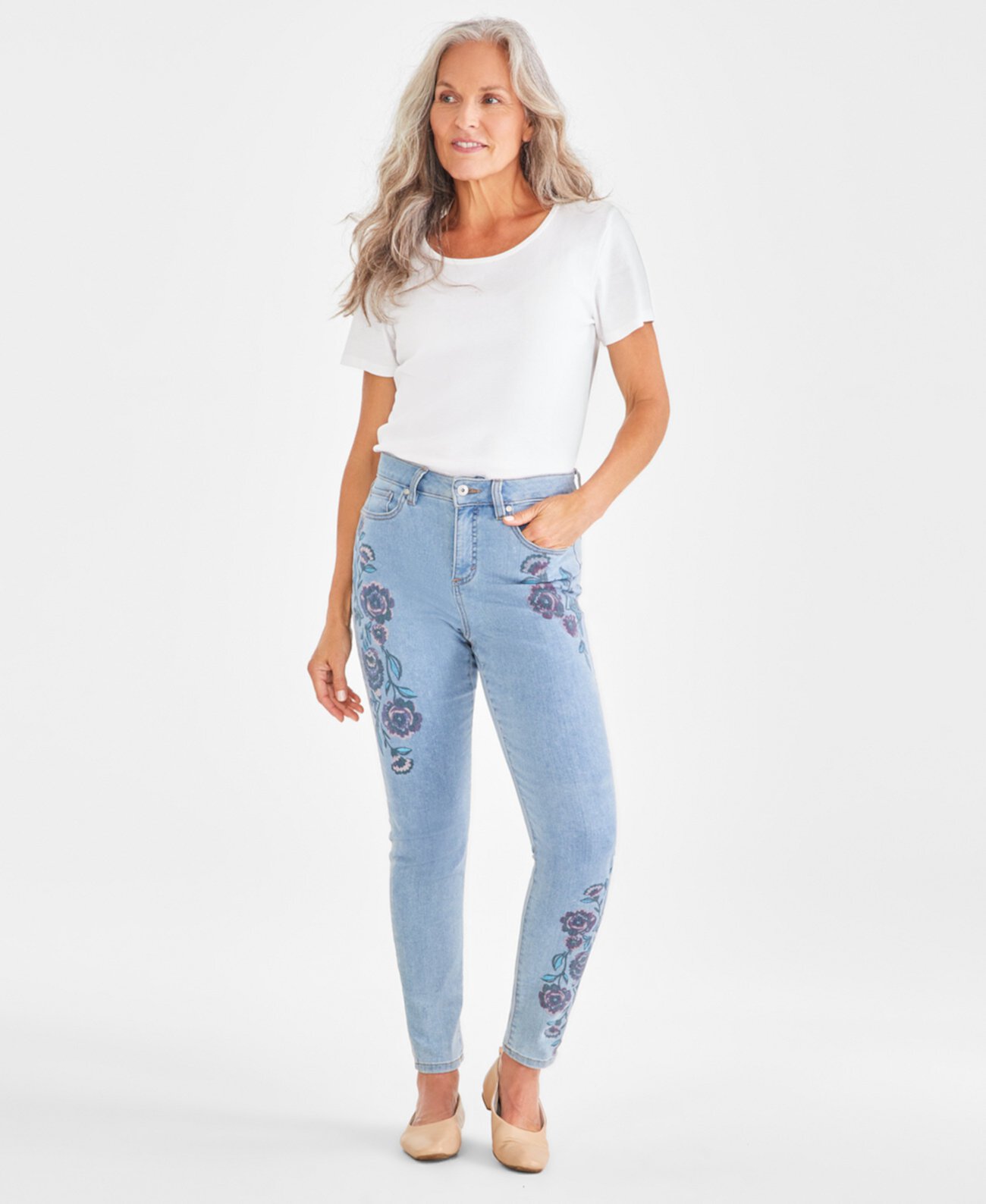 Women's Mid-Rise Curvy Skinny Jeans, Created for Macy's Style & Co