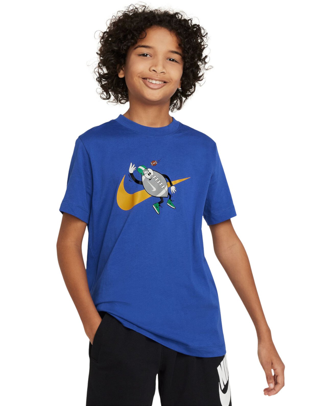 Детская Футболка Nike Big Kids Sportswear Football Graphic Nike