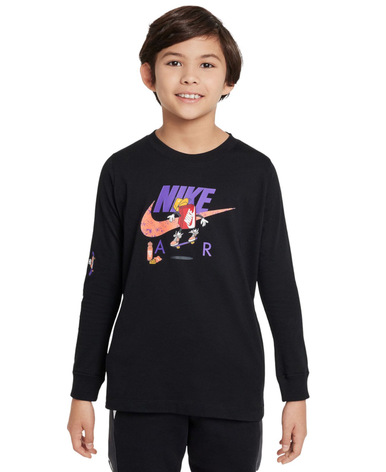 Детская Рубашка Nike Sportswear Cotton Long-Sleeve T-Shirt Nike