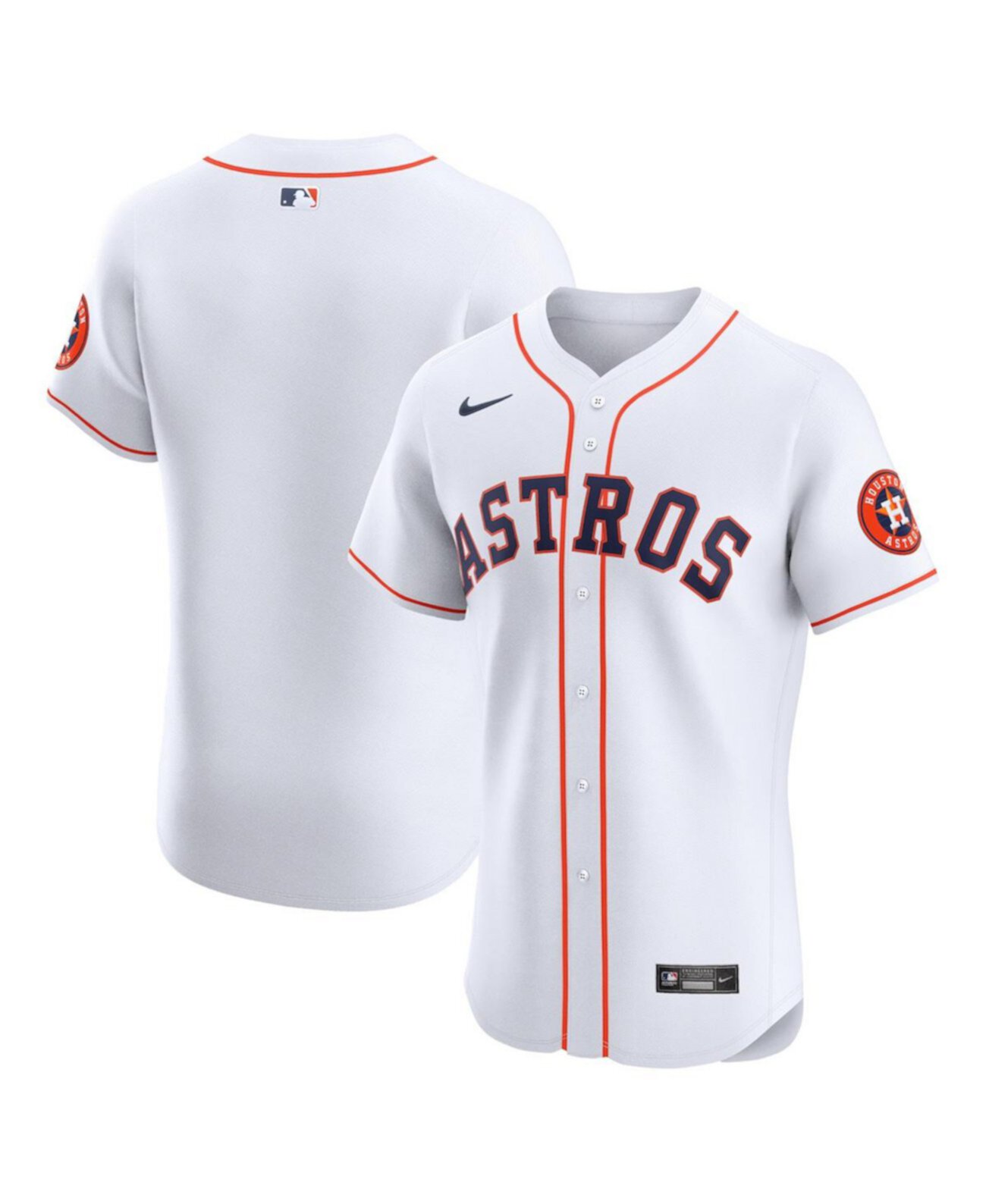 Мужская белая майка Nike Houston Astros Home Elite с патчем Vapor Premier Nike