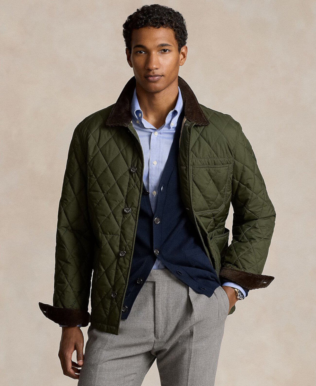 Мужской Пуховик Polo Ralph Lauren The Beaton Quilted Utility Jacket Polo Ralph Lauren