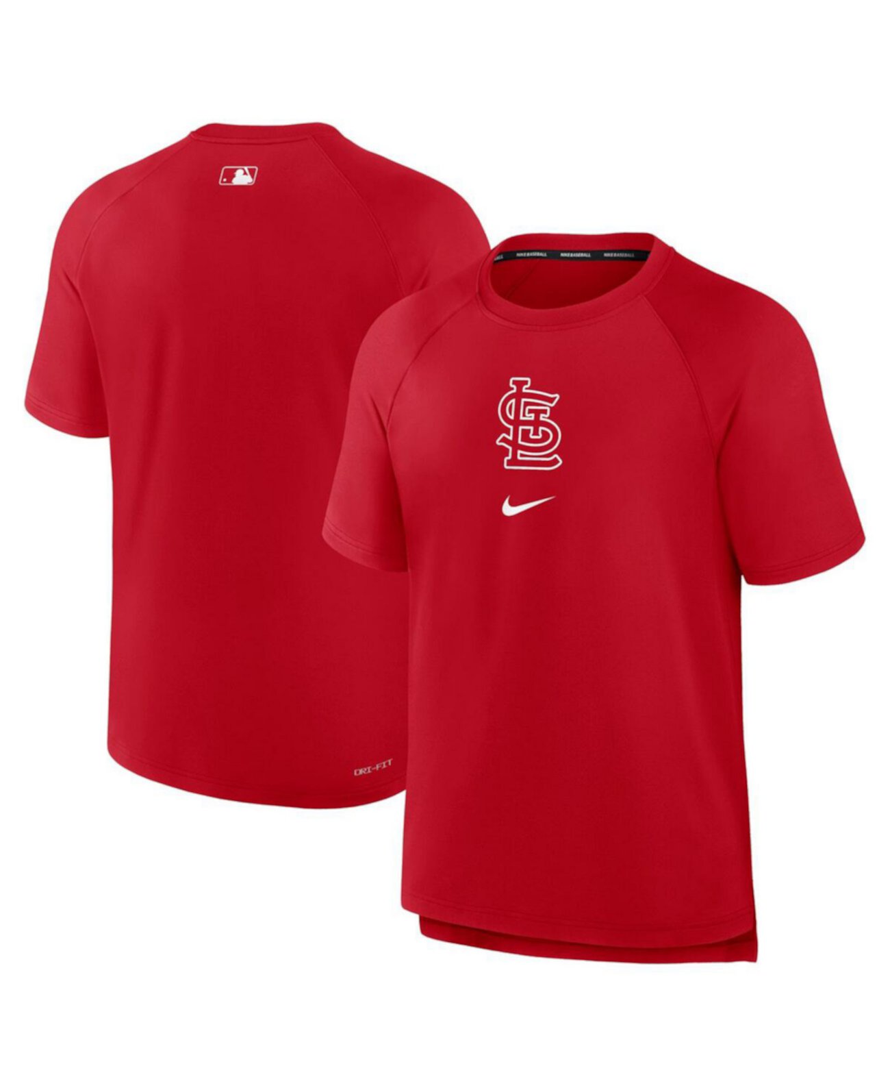 Мужская красная футболка реглан Nike St. Louis Cardinals Authentic Collection с технологией Dri-FIT Nike