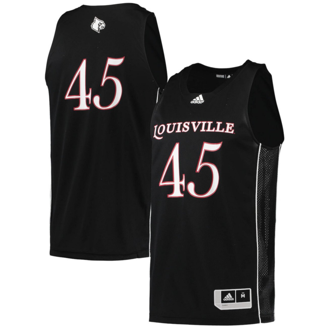 Мужское Джерси Adidas #45 Черное Louisville Cardinals Swingman Adidas