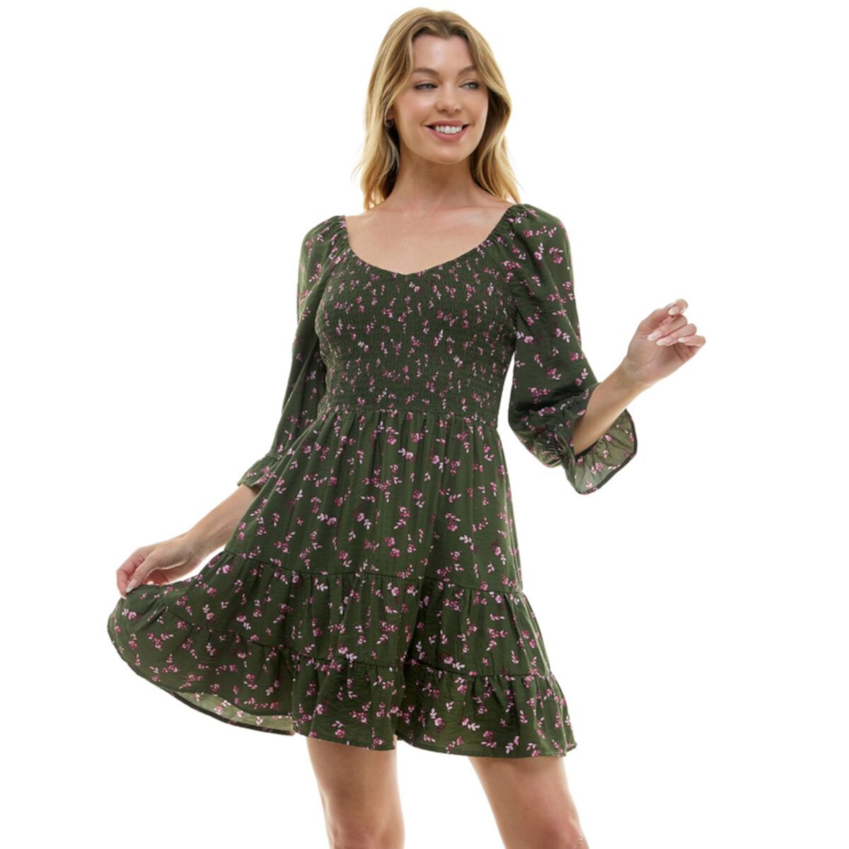 Детское Повседневное Платье Lily Rose Floral Puff Sleeve Smocked Skater Dress Lily Rose