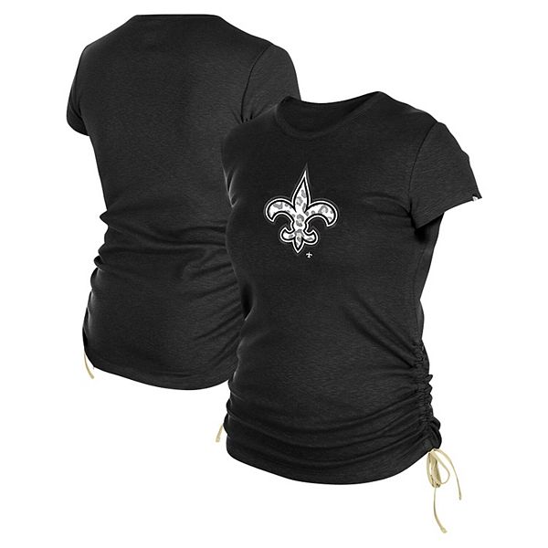 Женская Футболка New Era Черная New Orleans Saints С Рукожными Боками New Era