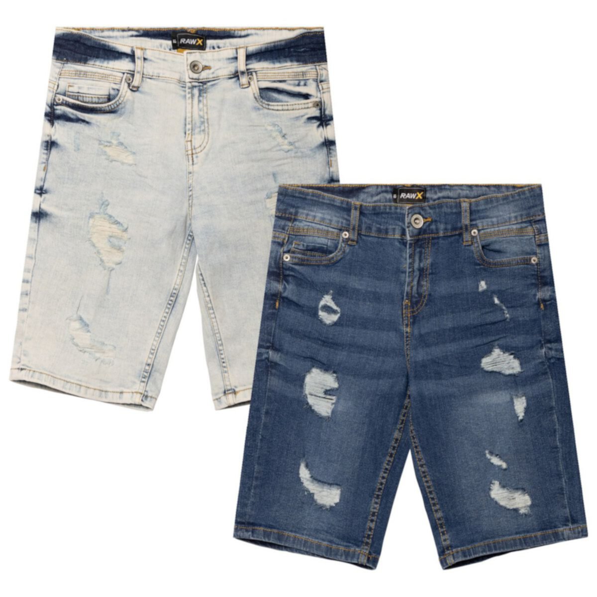 Детские спортивные шорты RawX Big Boy's Roll-up Denim Shorts 2-pack RawX