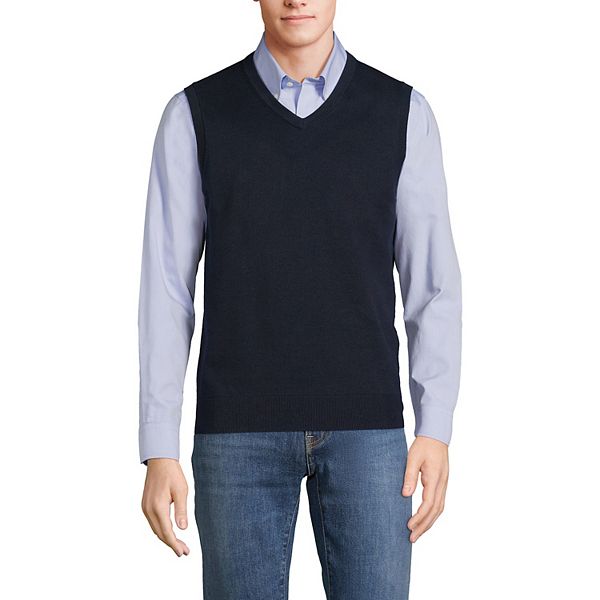 Мужская Жилет Lands' End Fine Gauge Cotton Lands' End