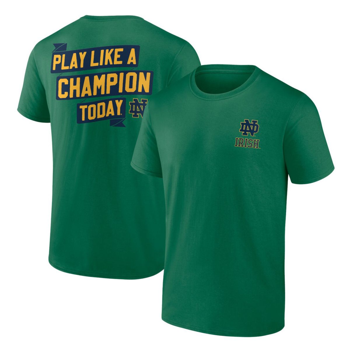 Мужская Футболка Fanatics Branded Notre Dame Fighting Irish Play Like A Champion Today 2-Hit Fanatics