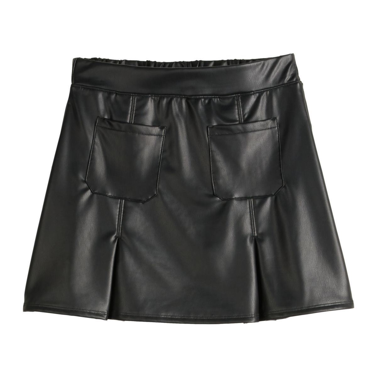 Детская Юбка SO® Faux Leather Patch Skort в обычном и больших размерах SO