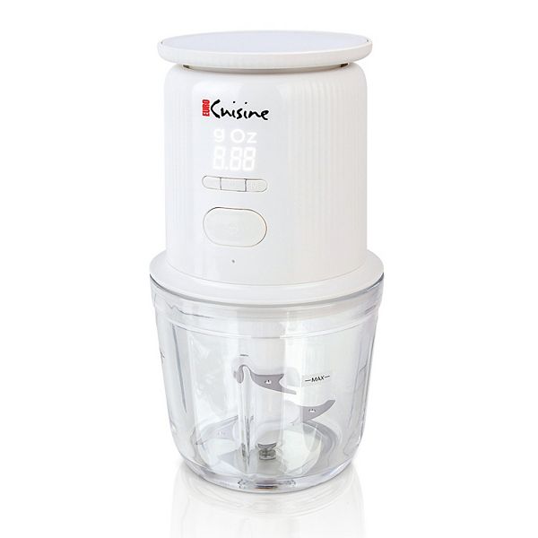 Cordless / Rechargeable Chopper With Scale And Two Glass Bowl - Large And Small And 2 Blades Euro Cuisine