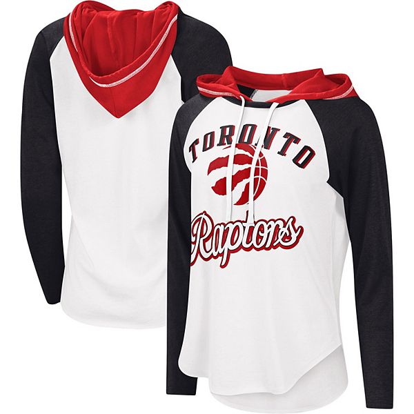 Женская Футболка G-III 4Her by Carl Banks White Toronto Raptors MVP Raglan Hoodie Long Sleeve In The Style