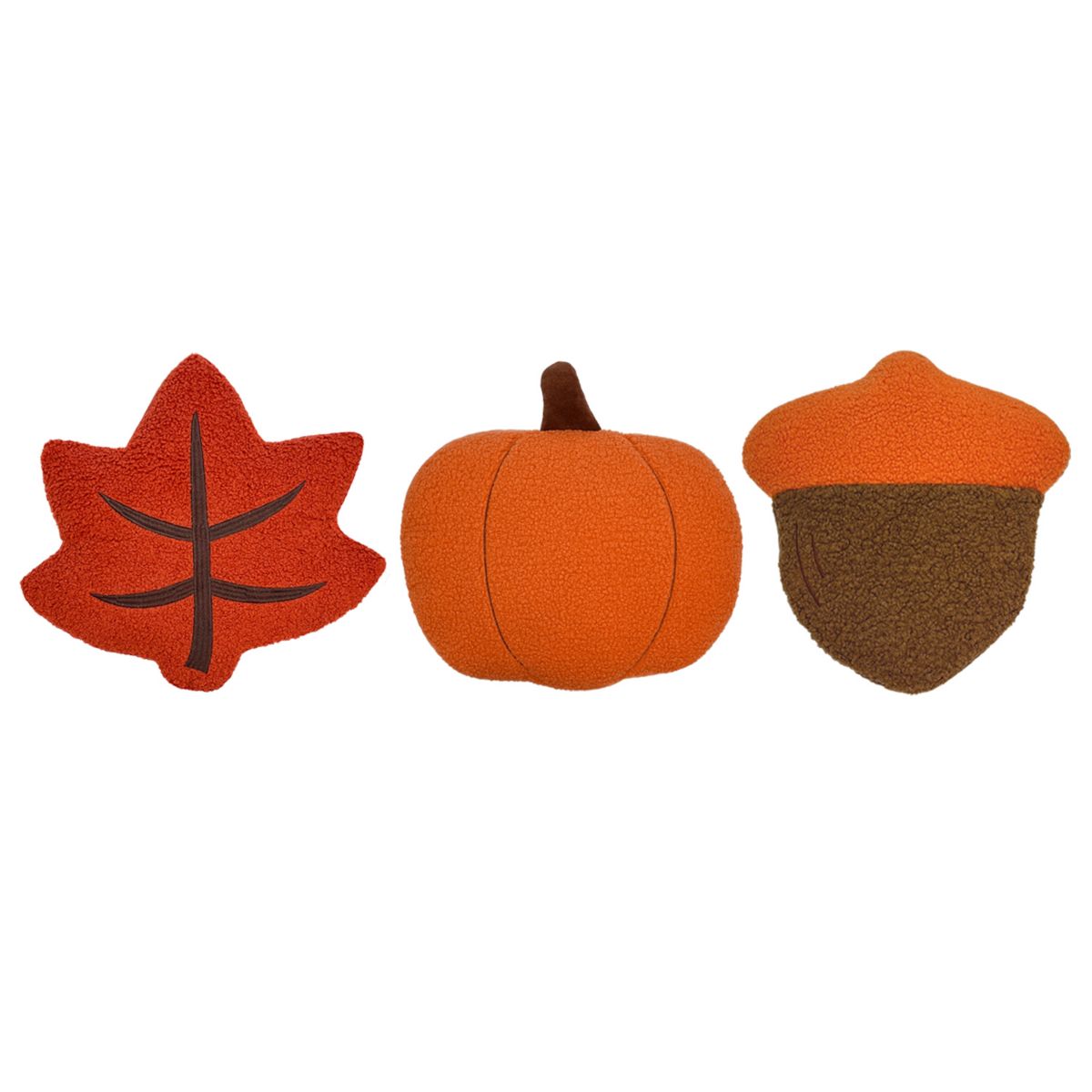 Celebrate Together™ Fall Leaf, Pumpkin, & Acorn Throw Pillows Trio Set Celebrate Together