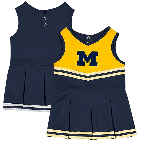 Детское безрукавное платье Colosseum Navy Michigan Wolverines с фанатским принтом Colosseum