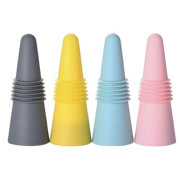 Reusable Silicone Bottle Stoppers 4 Pcs Kitcheniva