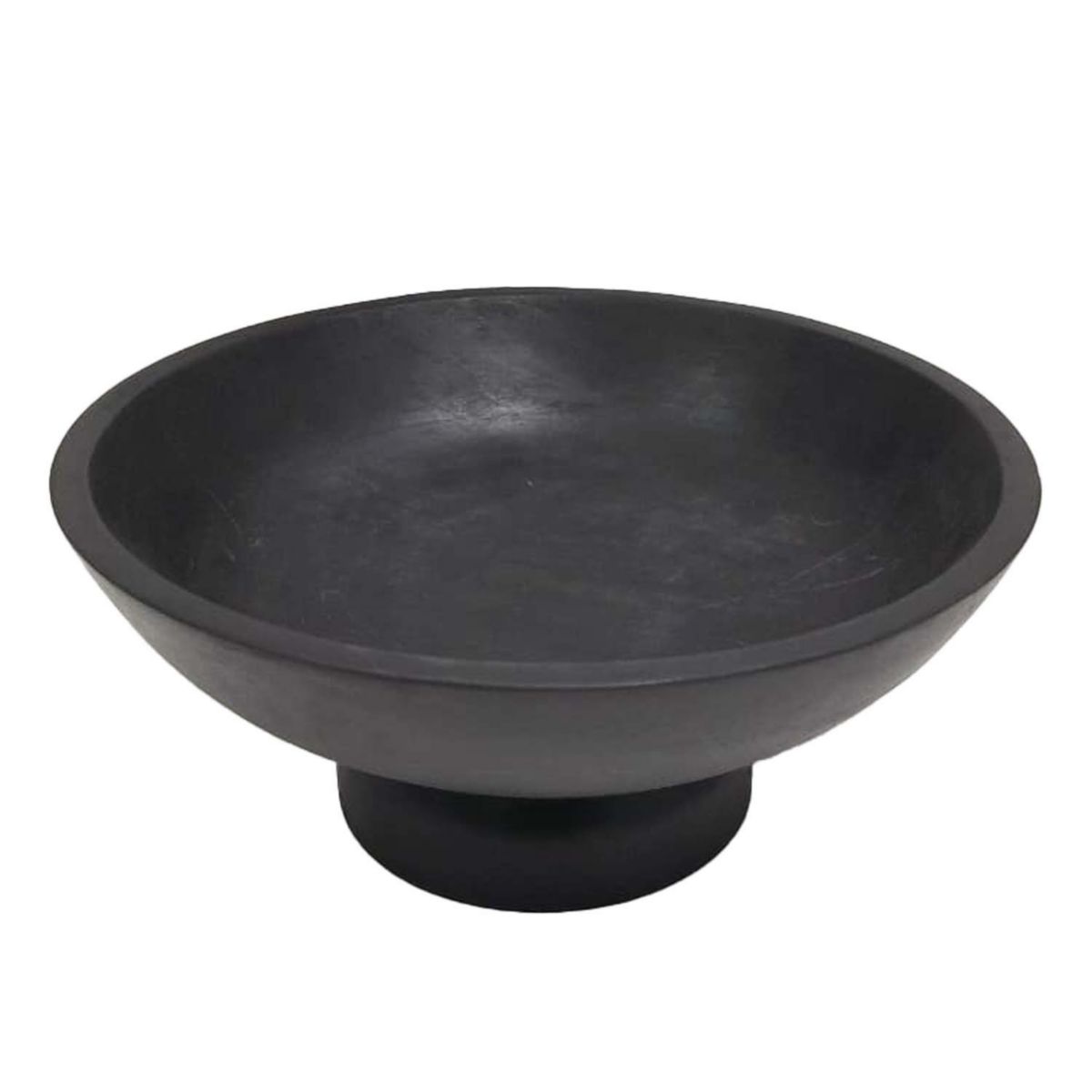 Black Finish Pedestal Decorative Bowl Table Decor Unbranded