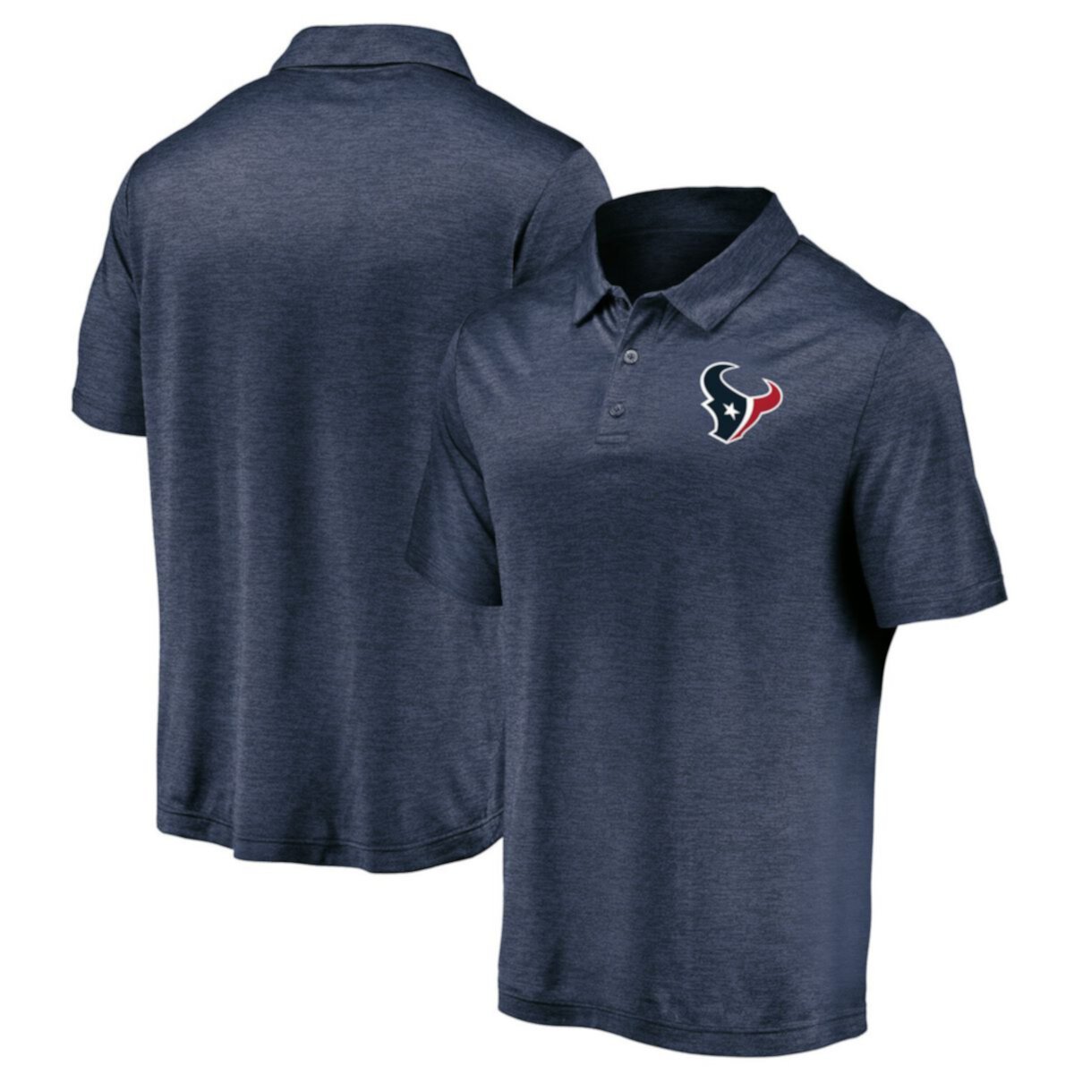 Мужское поло Majestic Houston Texans Iconic Striated из 100% полиэстера с короткими рукавами Majestic