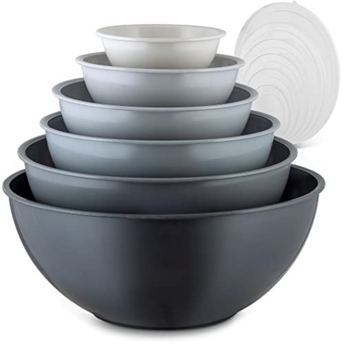 Zulay Kitchen Nesting Mixing Bowls With Leakproof Lids With 6 Prep Bowls And 6 Lids Zulay