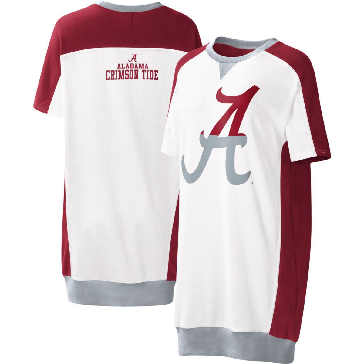 Женское Платье G-III 4Her by Carl Banks Белое Alabama Crimson Tide Home Run T-Shirt In The Style