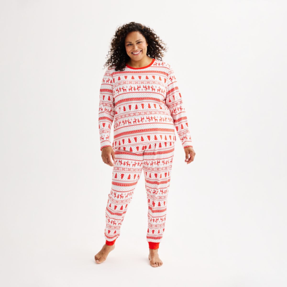 Женские Пижамы Jammies For Your Families Candy Cane Fairisle Пижама Топ и Штаны Jammies For Your Families