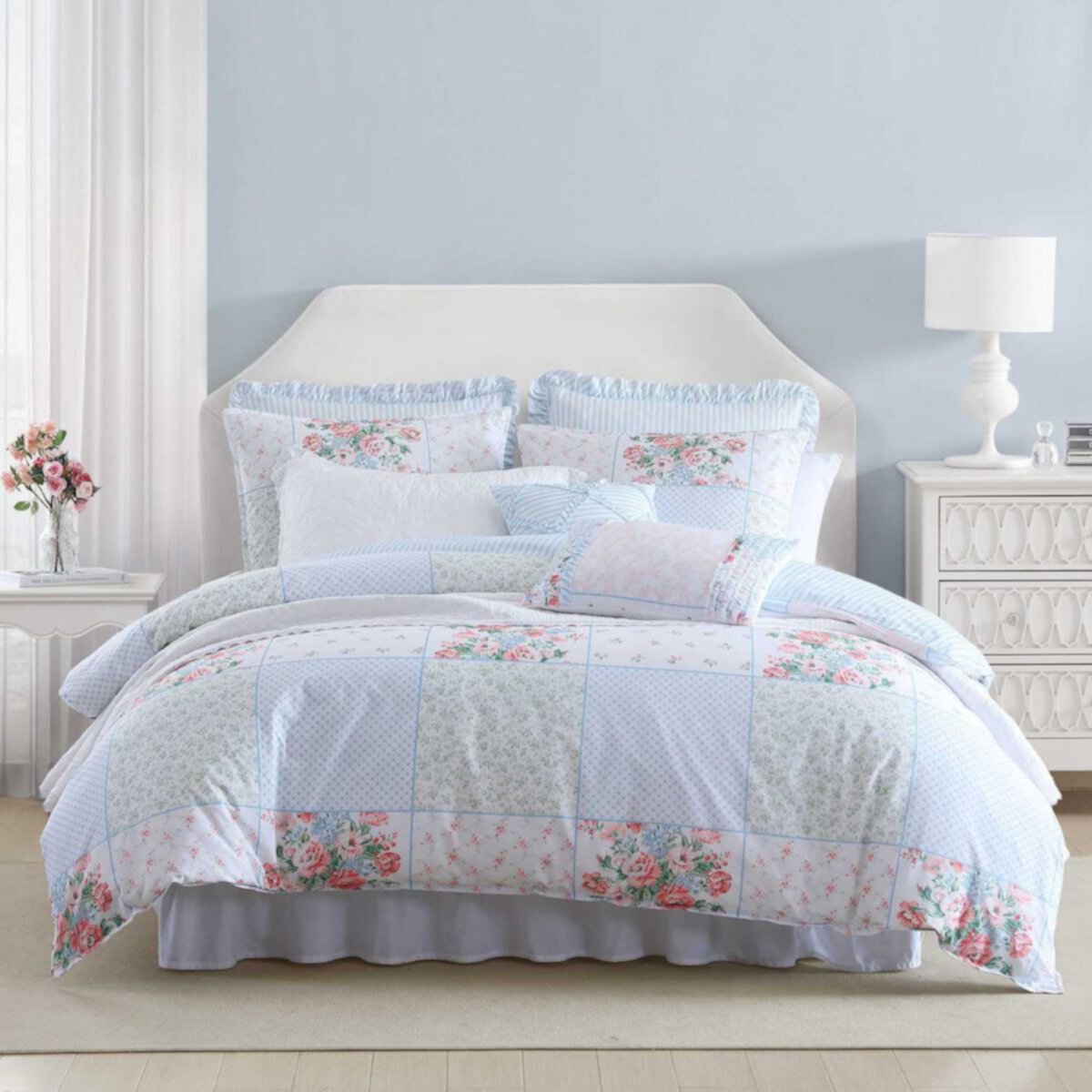 Laura Ashley Lifestyles Hope Patchwork Floral Comforter Set Laura Ashley