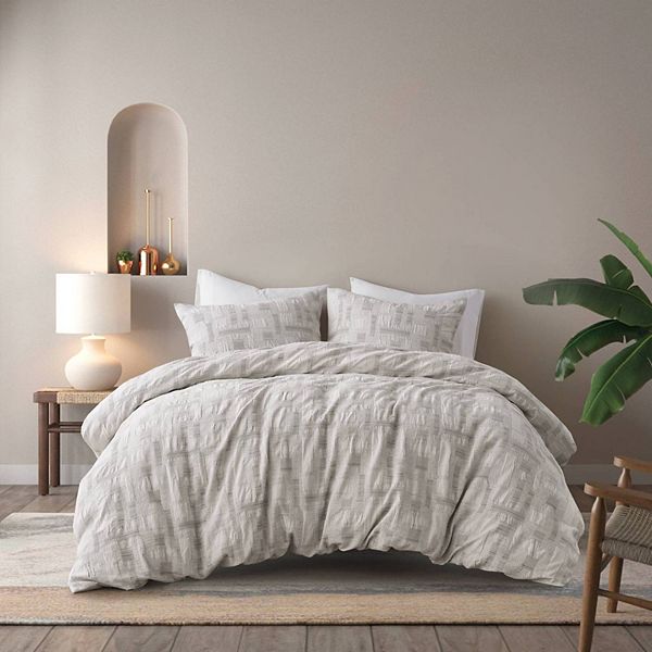 INK+IVY Cairo 3-Piece Cotton Jacquard Duvet Set INK+IVY