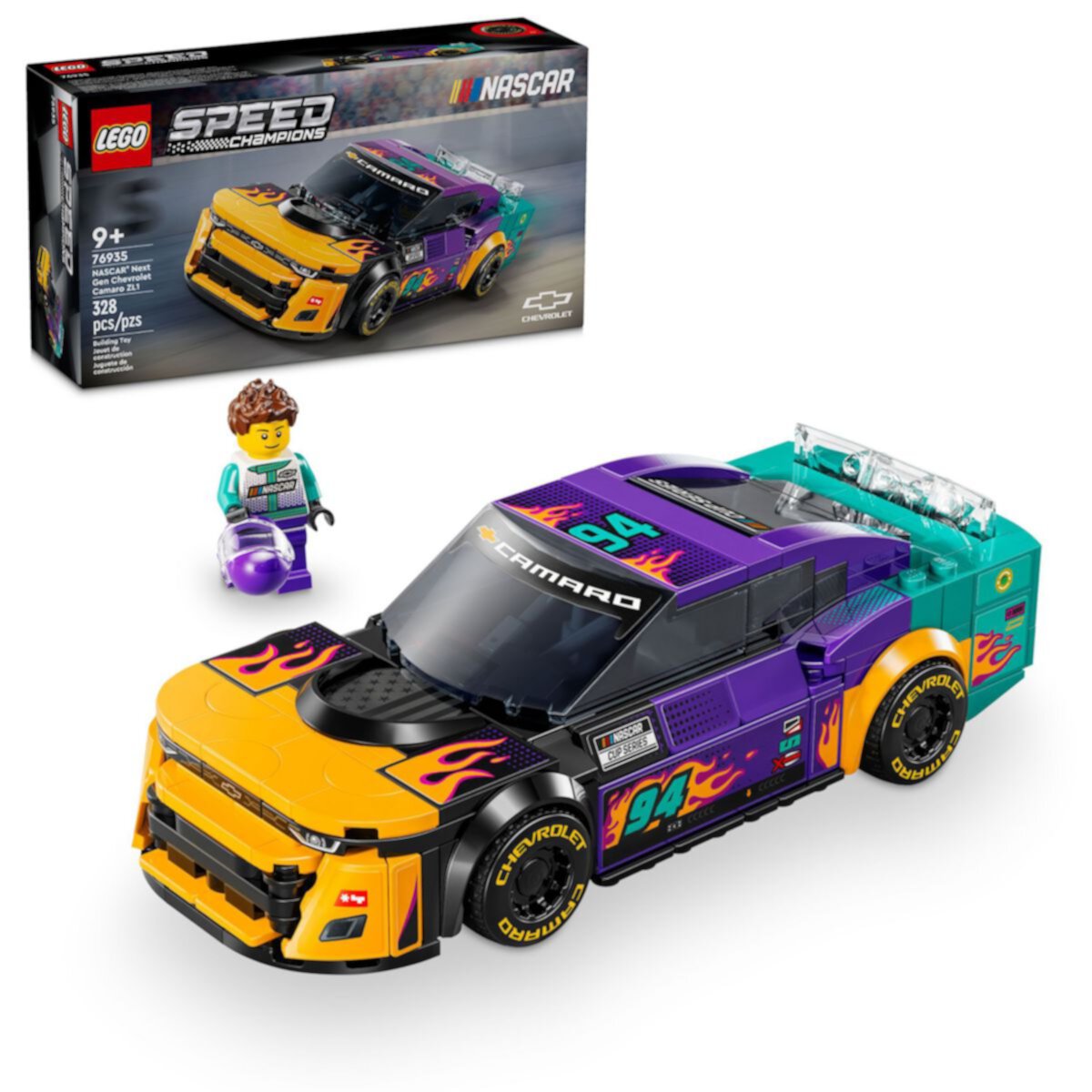 LEGO Speed Champions NASCAR Next Gen Chevrolet Camaro ZL1 76935 Building Kit (328 pieces) Lego