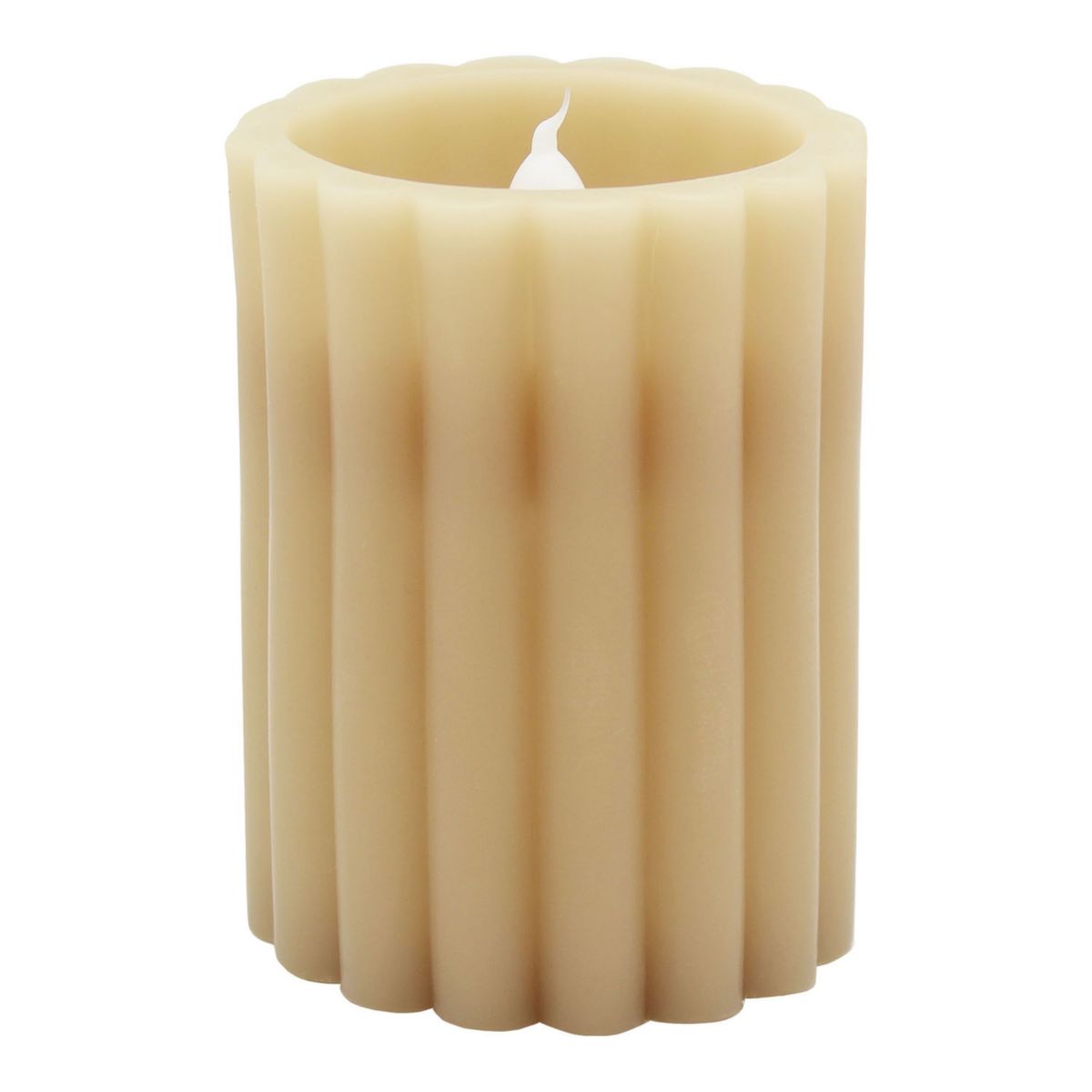 Sonoma Goods For Life® Natural Ribbed LED Candle SONOMA