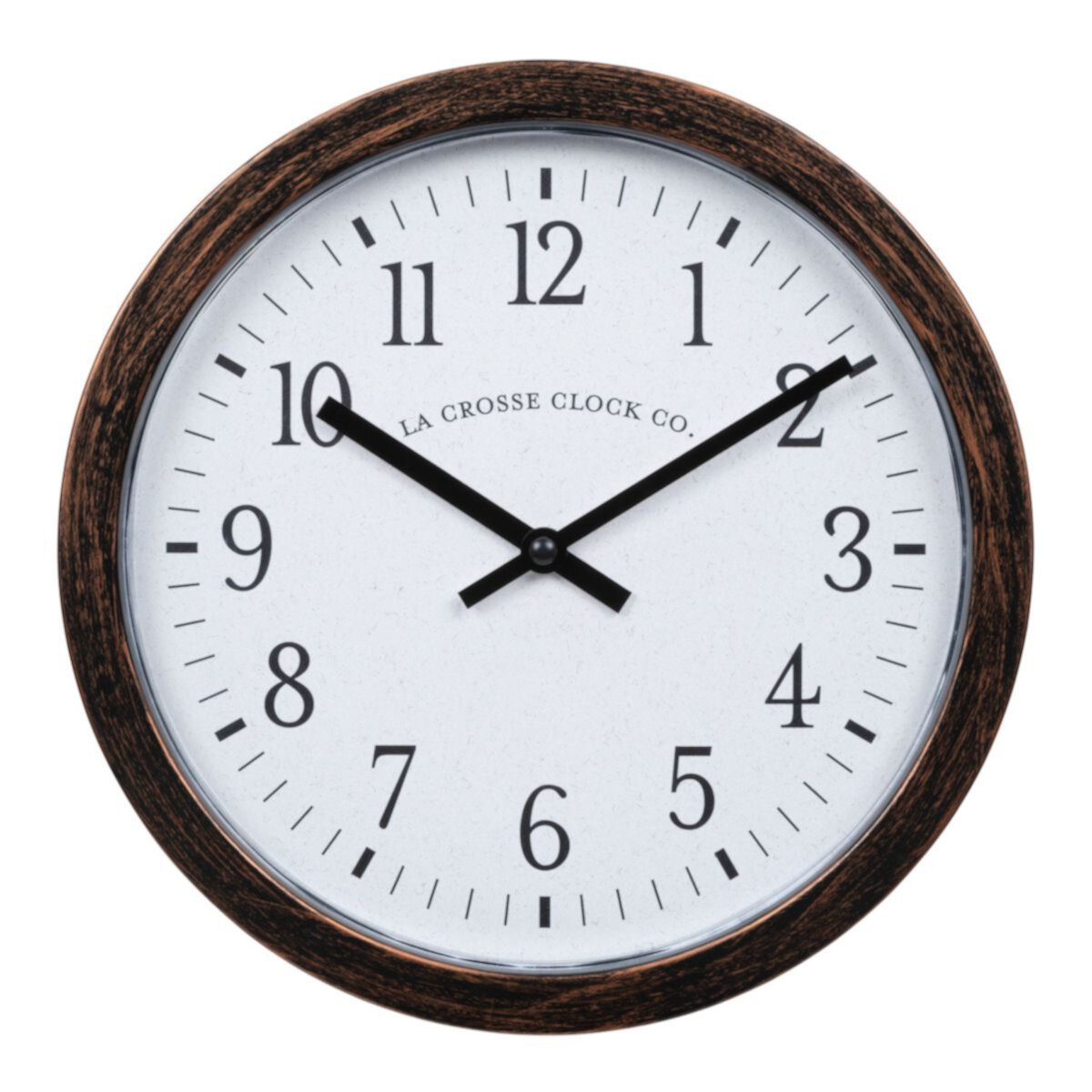 La Crosse Technology Oil-Rubbed Bronze Quartz Analog Hidden Shelf Wall Clock La Crosse Technology