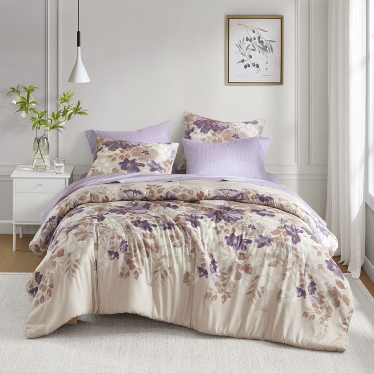 Madison Park Essentials Piper Floral Comforter Set with Bed Sheets Madison Park