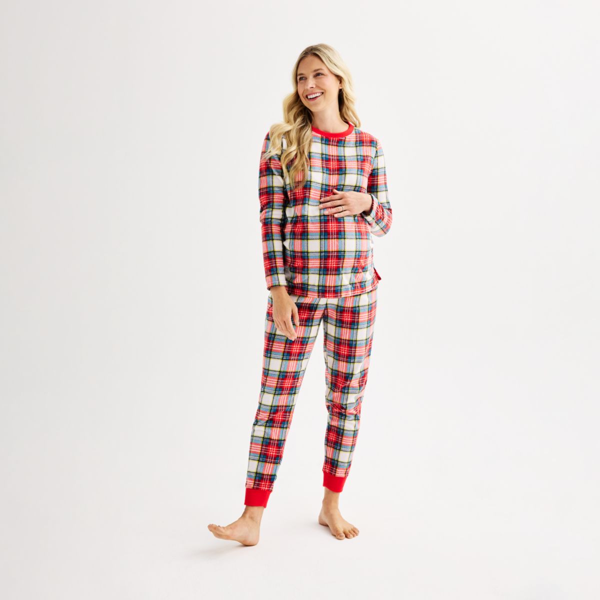 Комплект флисовых пижам для беременных Jingle Bell Rock: топ и брюки Jammies For Your Families