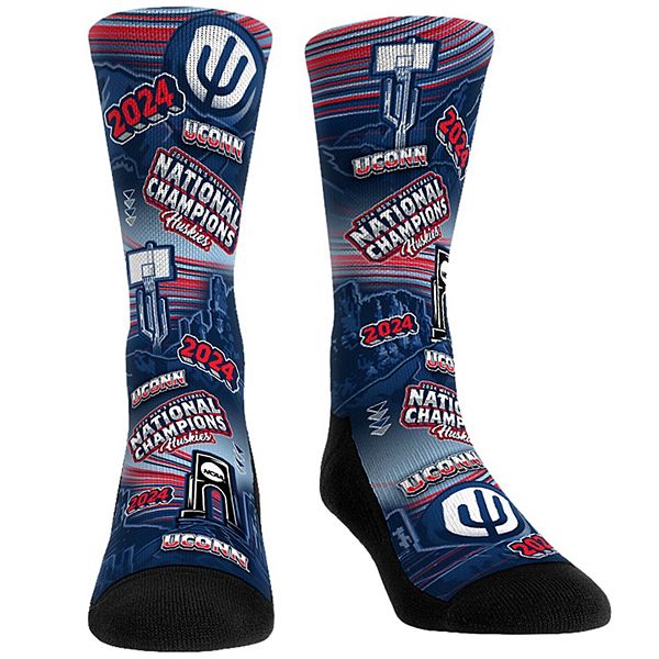 Унисекс темно-синие носки Rock Em Socks для болельщиков UConn Huskies 2024 NCAA Rock Em Socks