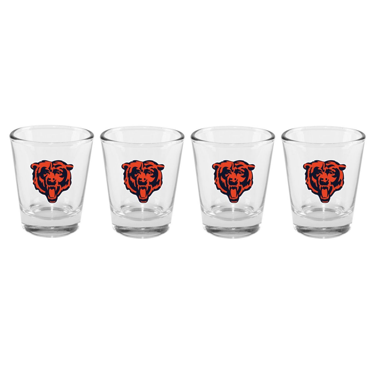 The Memory Company Chicago Bears 4-Pack 2oz. Shot Glass Set The Memory Company