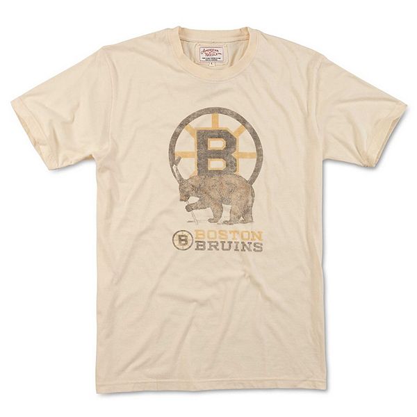 Мужская футболка из 100% хлопка American Needle Cream Boston Bruins Brass Tacks American Needle