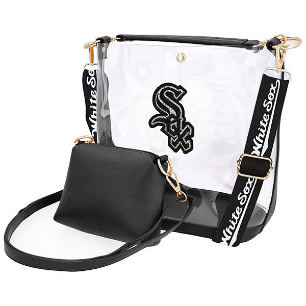 Прозрачная сумка с блестящими стразами Chicago White Sox, 100% ПВХ Cuce