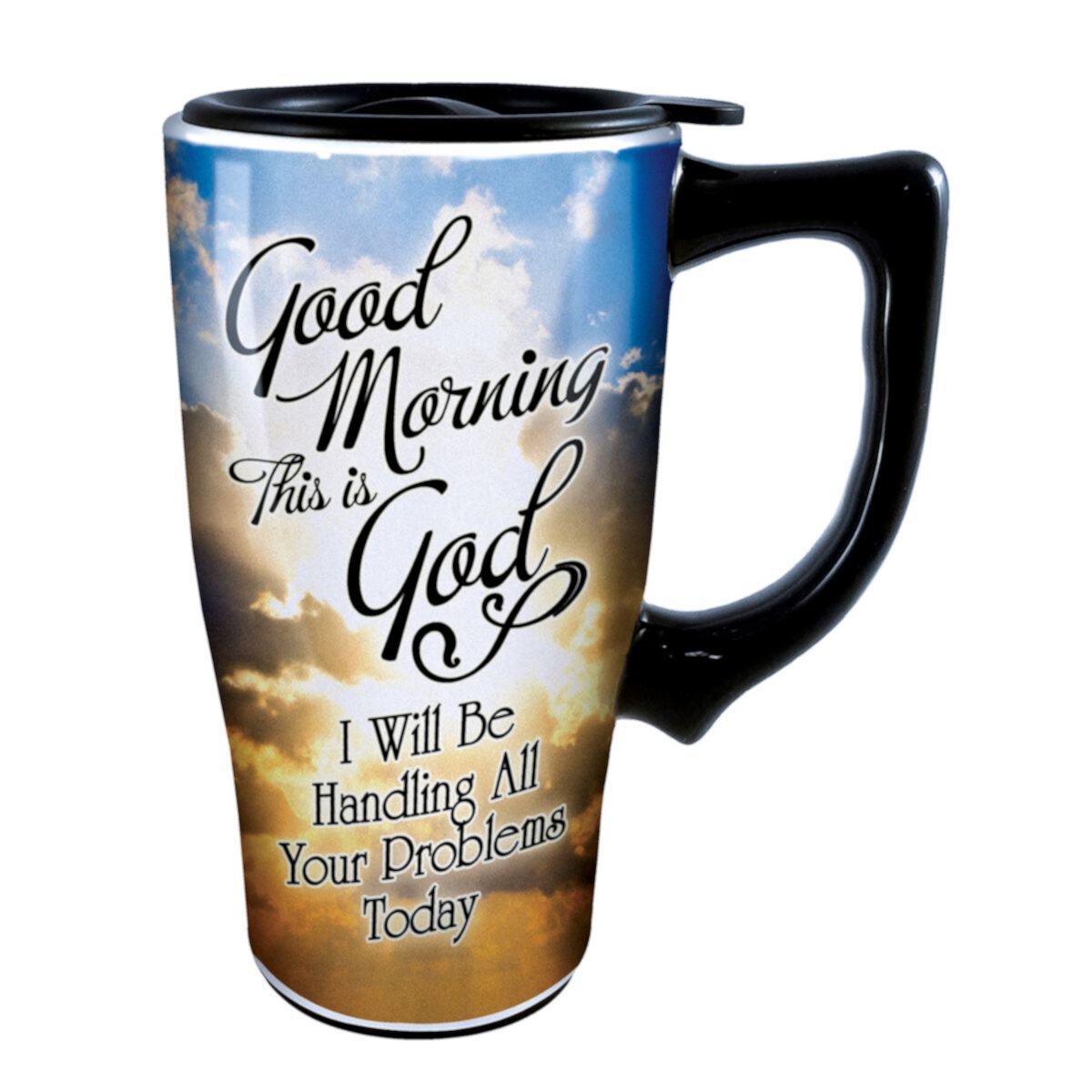 Collections Etc Good Morning This Is God Travel Ceramic Mug Collections Etc.