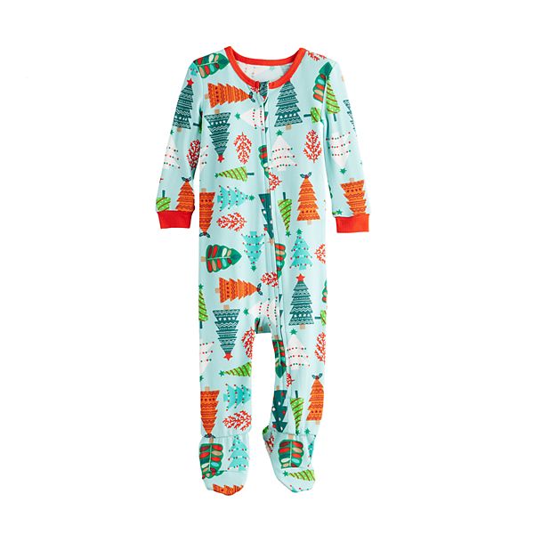 Детские пижамы Jammies For Your Families с рисунком елок и закрытыми ножками Jammies For Your Families